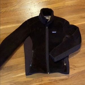 Brown Patagonia Zip Up Fleece Jacket Medium